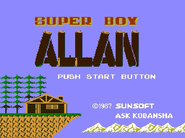 Super Boy Allan title screen for Famicom Disk System